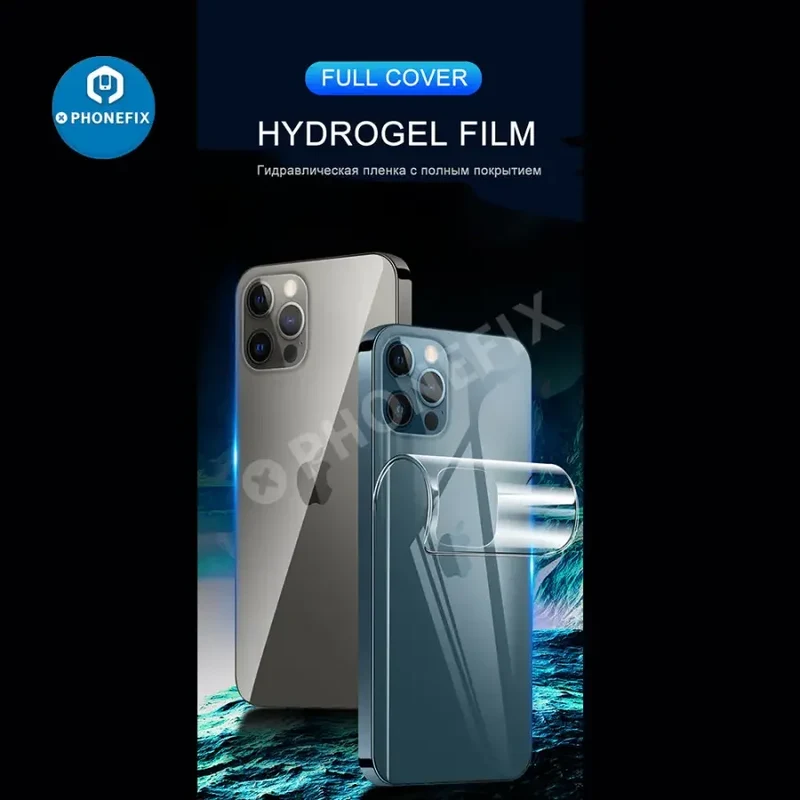 Film hydrogel à couverture intégrale pour iPhone X-13 Pro Max, protecteur d'écran arrière