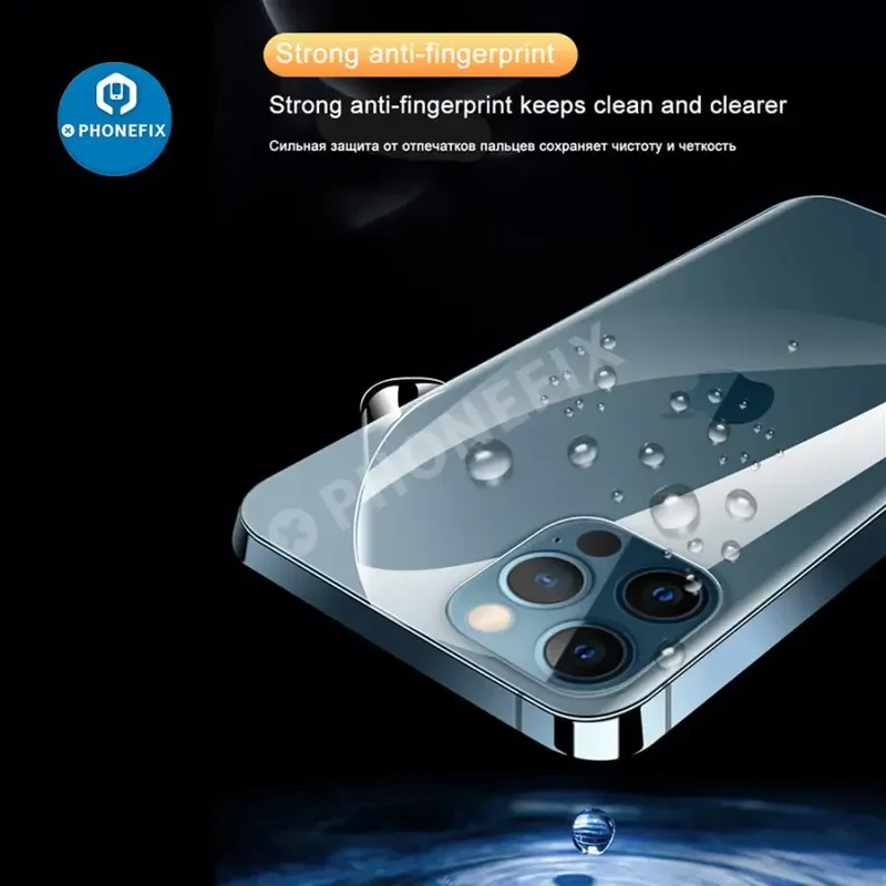 Film hydrogel à couverture intégrale pour iPhone X-13 Pro Max, protecteur d'écran arrière