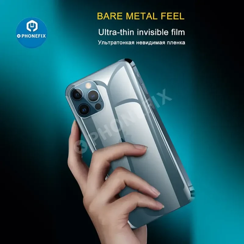 Film hydrogel à couverture intégrale pour iPhone X-13 Pro Max, protecteur d'écran arrière