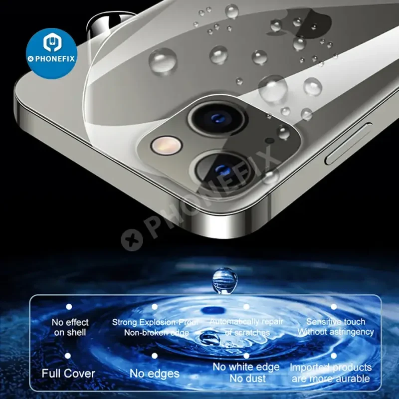 Film hydrogel à couverture intégrale pour iPhone X-13 Pro Max, protecteur d'écran arrière