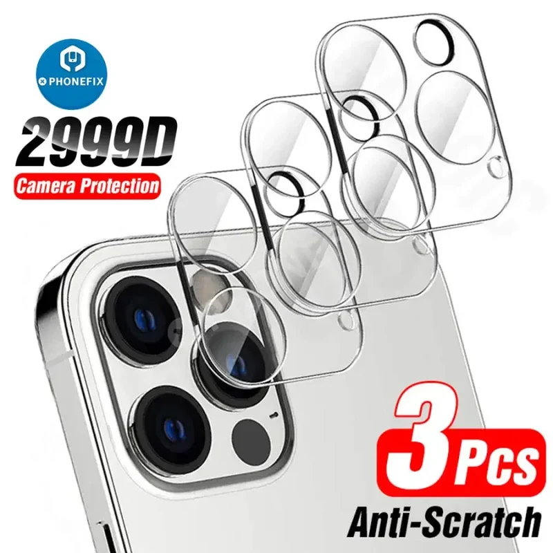 Lot de 3 protections d'objectif d'appareil photo intégrales pour iPhone 6S-14 Pro Max