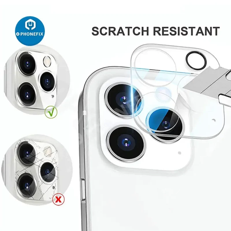 Lot de 3 protections d'objectif d'appareil photo intégrales pour iPhone 6S-14 Pro Max
