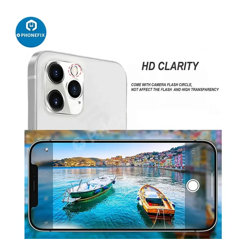 Lot de 3 protections d'objectif d'appareil photo intégrales pour iPhone 6S-14 Pro Max