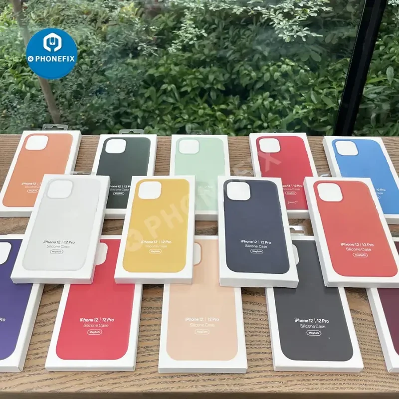 Coque de protection antichoc en silicone souple pour iPhone avec Magsafe