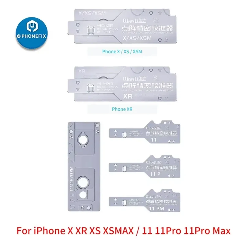 Fixation matricielle Qianli avec pochoirs pour réparation d'iPhone X-12 Pro Max