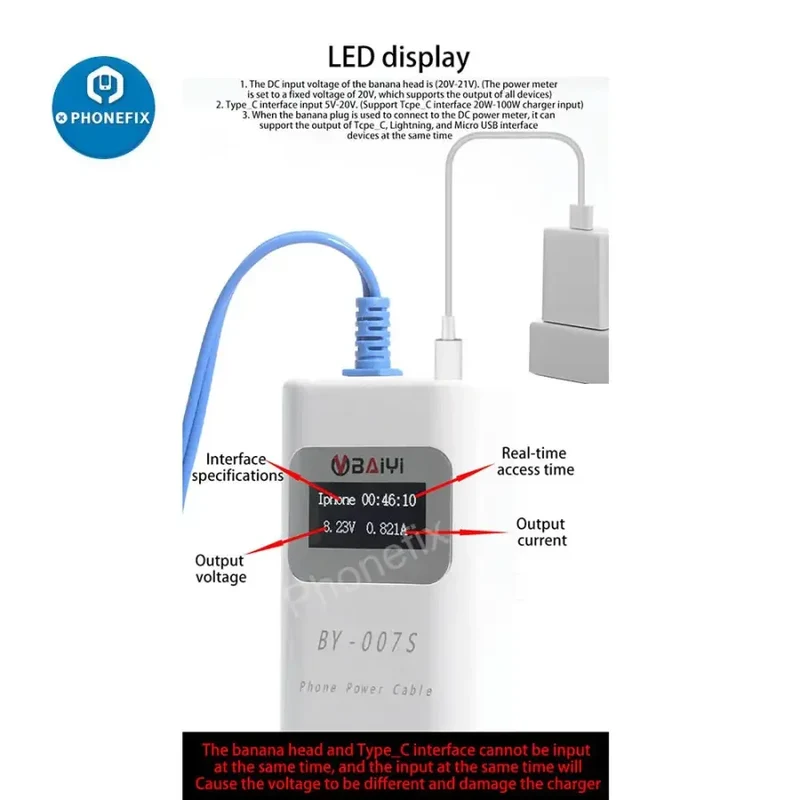 Câble de détection de charge multifonction BY-007S pour Apple MacBook