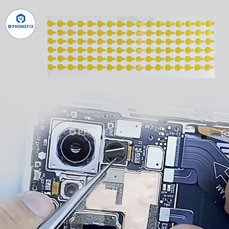 Lot de 100 autocollants de protection pour appareil photo de téléphone portable, bande anti-poussière