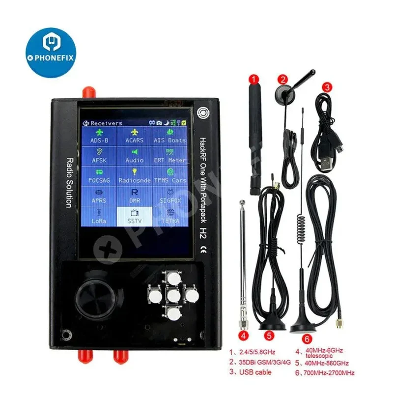 Micrologiciel de la plateforme radio SDR PortaPack H2 HackRF One 1 MHz-6 GHz