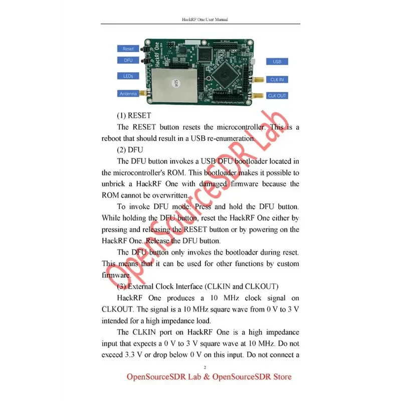 Micrologiciel de la plateforme radio SDR PortaPack H2 HackRF One 1 MHz-6 GHz