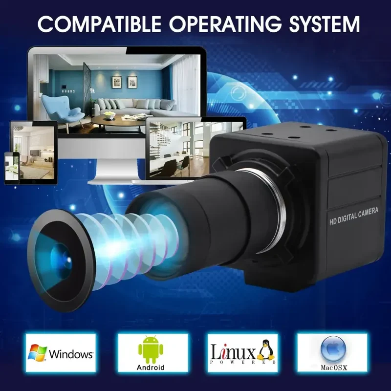 Caméra USB 4K haute vitesse à focale variable HD
