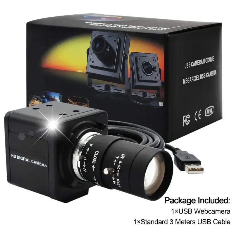 Caméra USB 4K haute vitesse à focale variable HD