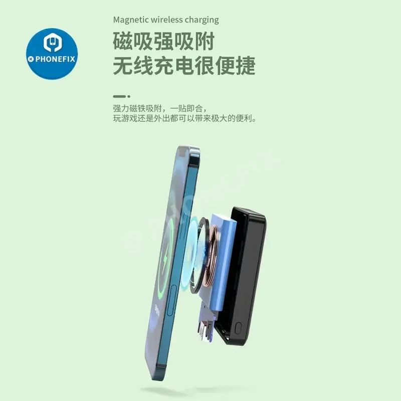Batterie externe magnétique sans fil Magsafe pour iPhone 12, 13 et 14