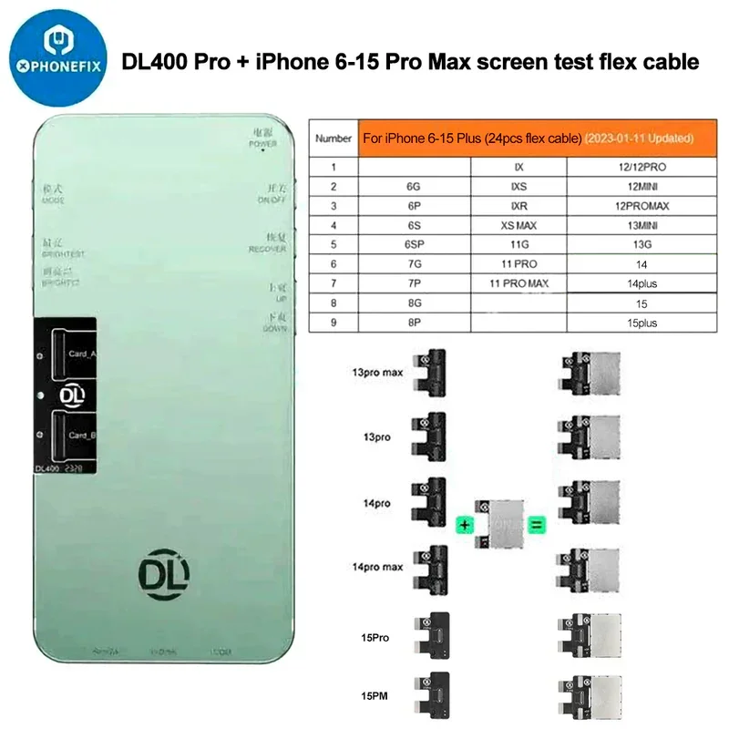 Testeur d'écran tactile DL400 Pro pour iPhone 6-17 Pro Max