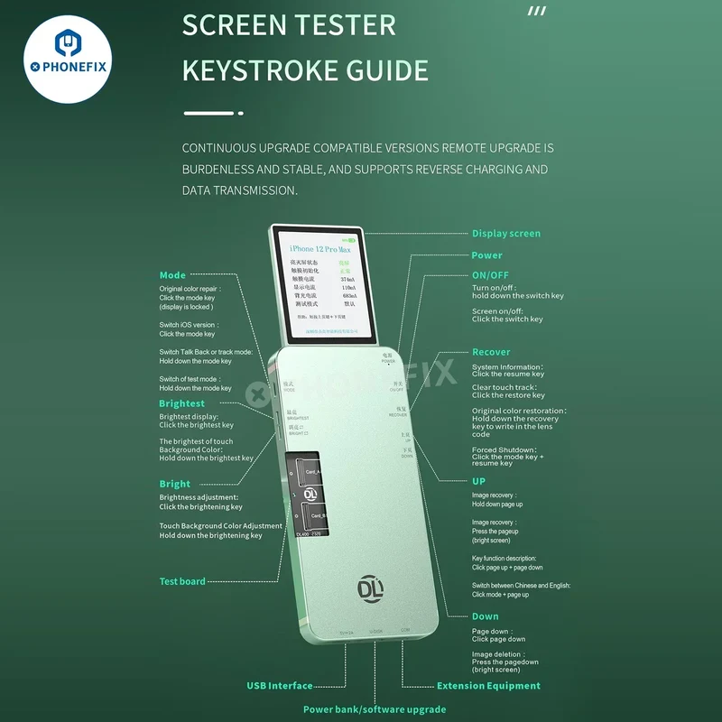 Testeur d'écran tactile DL400 Pro pour iPhone 6-17 Pro Max