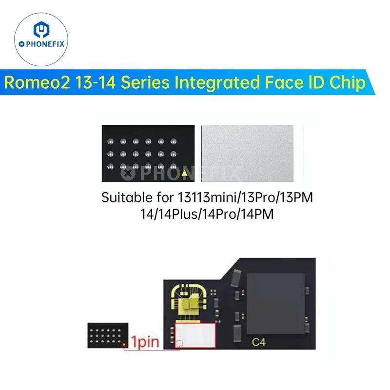 Puce de réparation JCID Romeo Face ID pour iPhone X-17 Pro Max