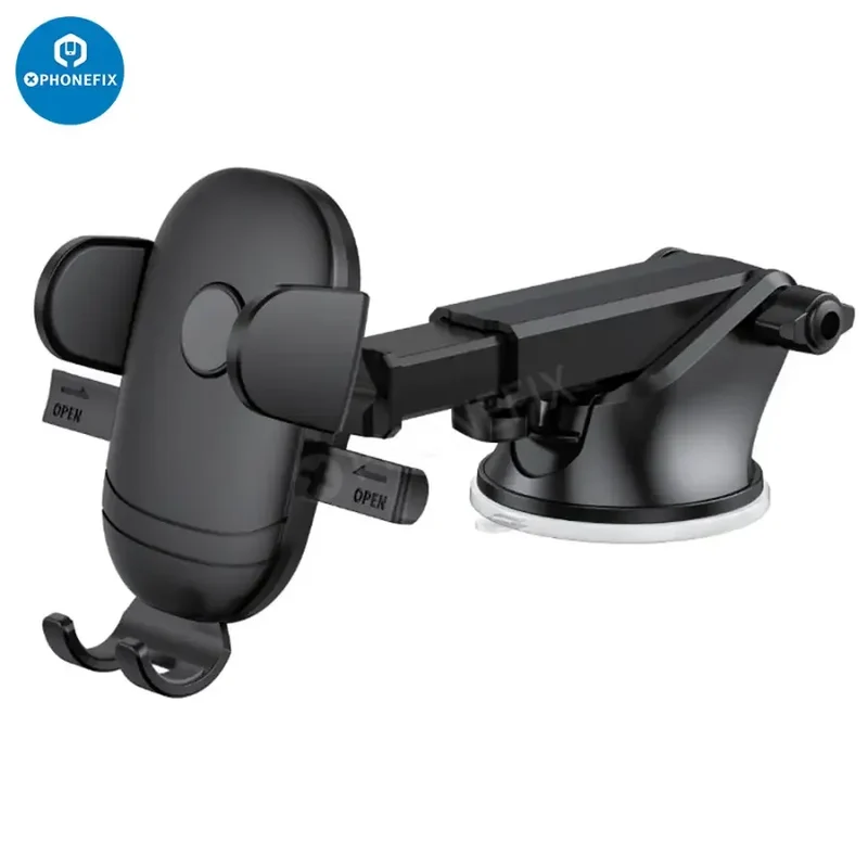 Support de téléphone pour voiture, fixation sur grille d'aération de tableau de bord
