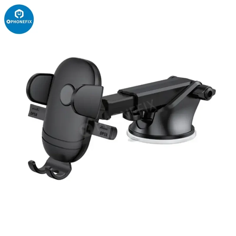 Support de téléphone pour voiture, fixation sur grille d'aération de tableau de bord