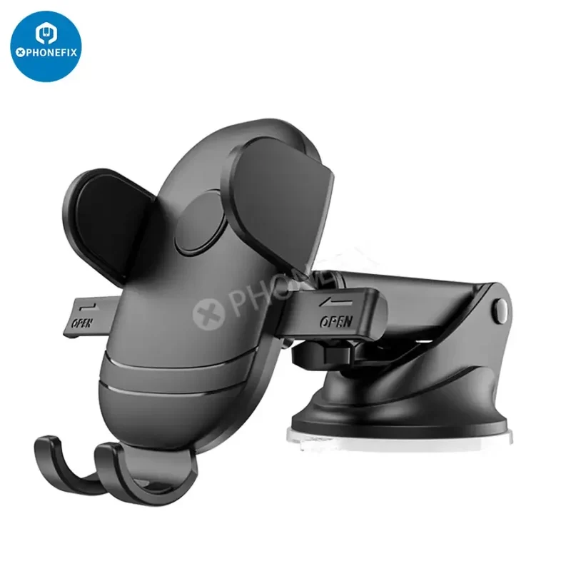 Support de téléphone pour voiture, fixation sur grille d'aération de tableau de bord