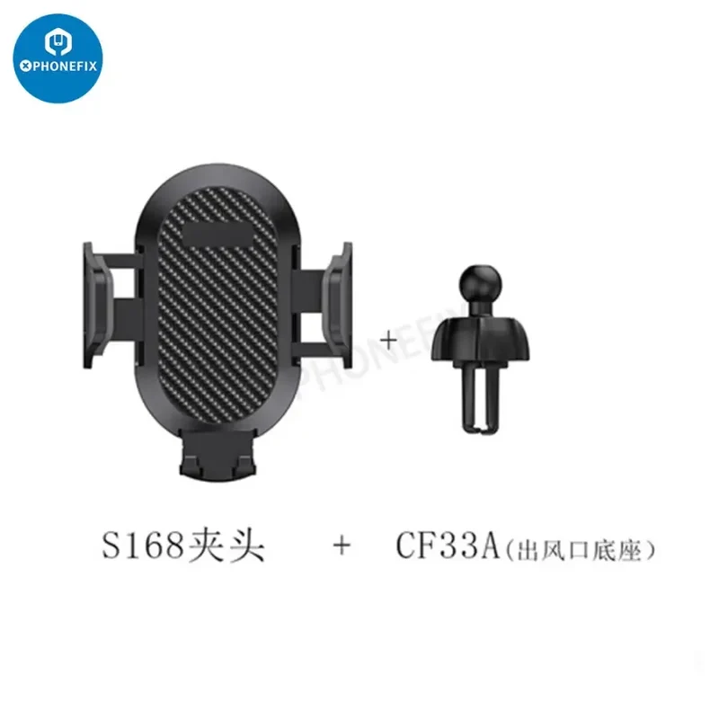 Support de téléphone pour voiture, fixation sur grille d'aération de tableau de bord