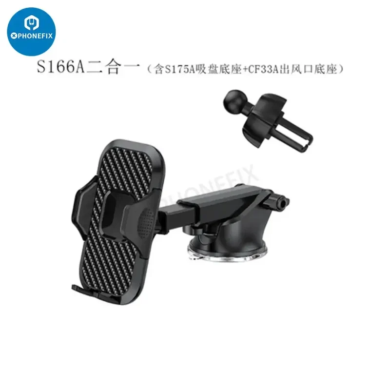 Support de téléphone pour voiture, fixation sur grille d'aération de tableau de bord