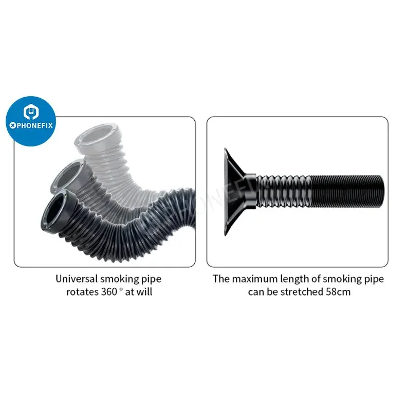 Fer à souder TBK D201 avec extracteur de fumées pour réparation de soudure