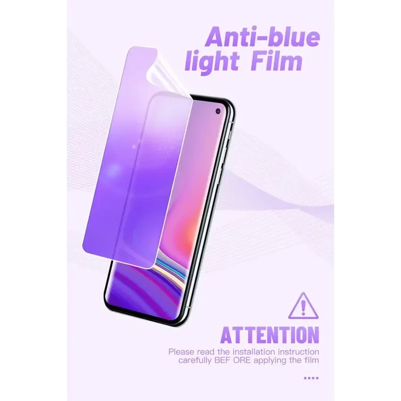 Film hydrogel anti-lumière bleue pour protection d'écran