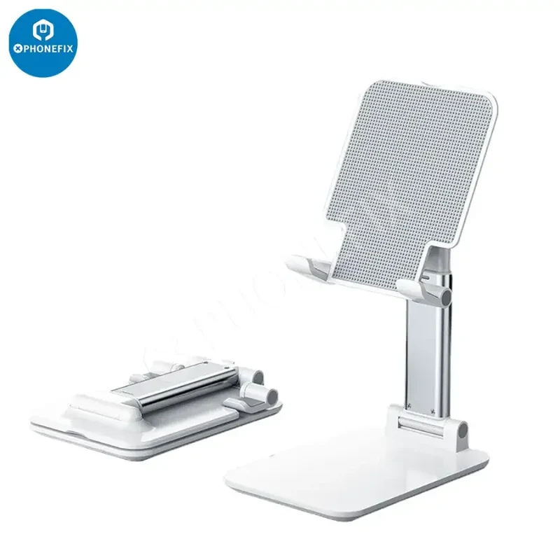 Support de téléphone pliable en alliage d'aluminium pour tablette et bureau