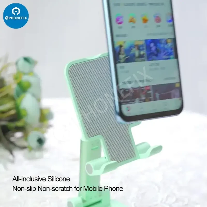 Support de téléphone pliable en alliage d'aluminium pour tablette et bureau