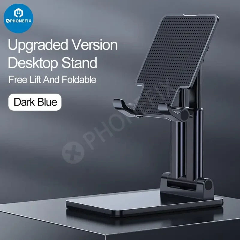 Support de téléphone pliable en alliage d'aluminium pour tablette et bureau