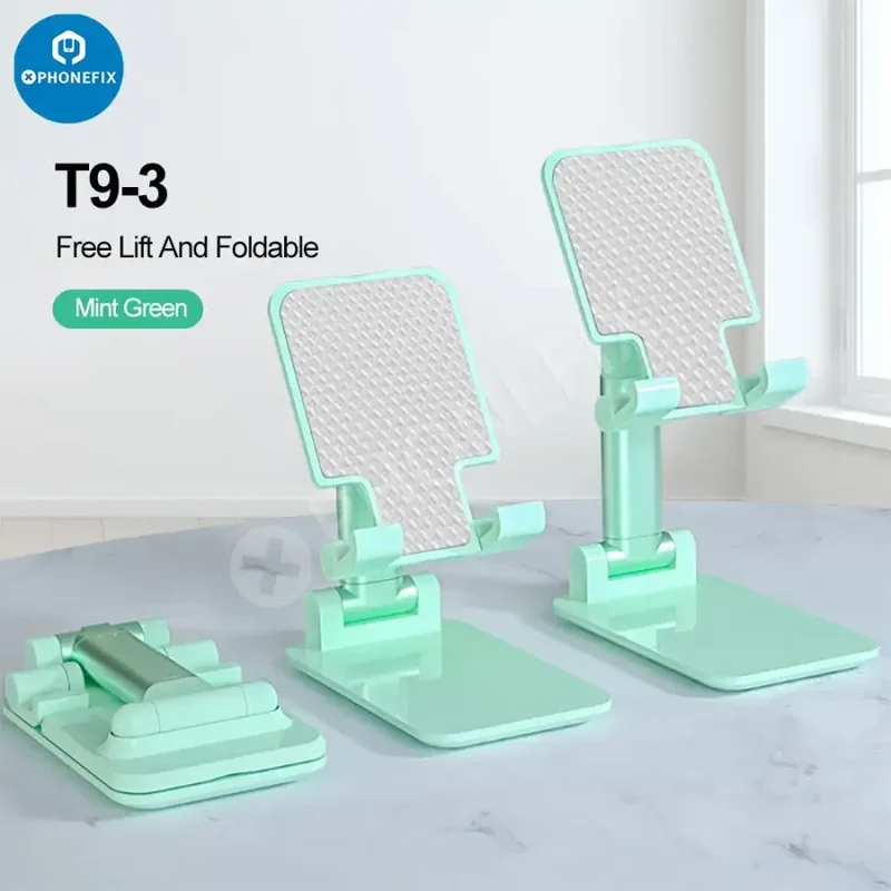 Support de téléphone pliable en alliage d'aluminium pour tablette et bureau