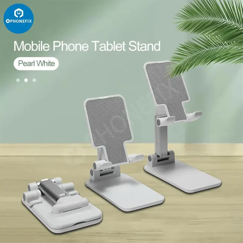 Support de téléphone pliable en alliage d'aluminium pour tablette et bureau
