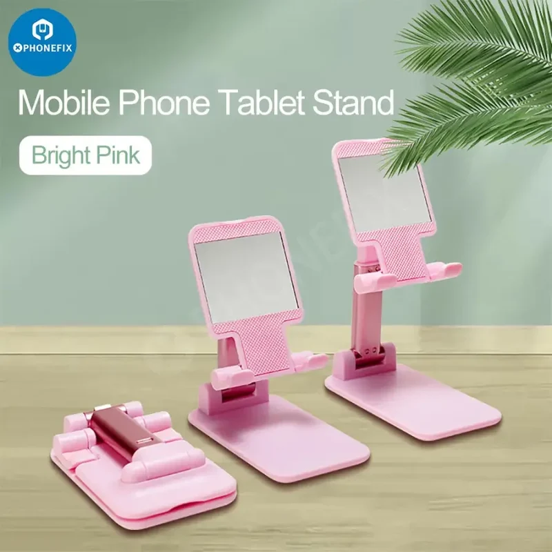 Support de téléphone pliable en alliage d'aluminium pour tablette et bureau