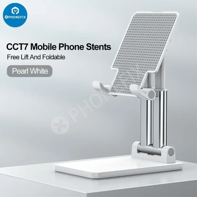 Support de téléphone pliable en alliage d'aluminium pour tablette et bureau