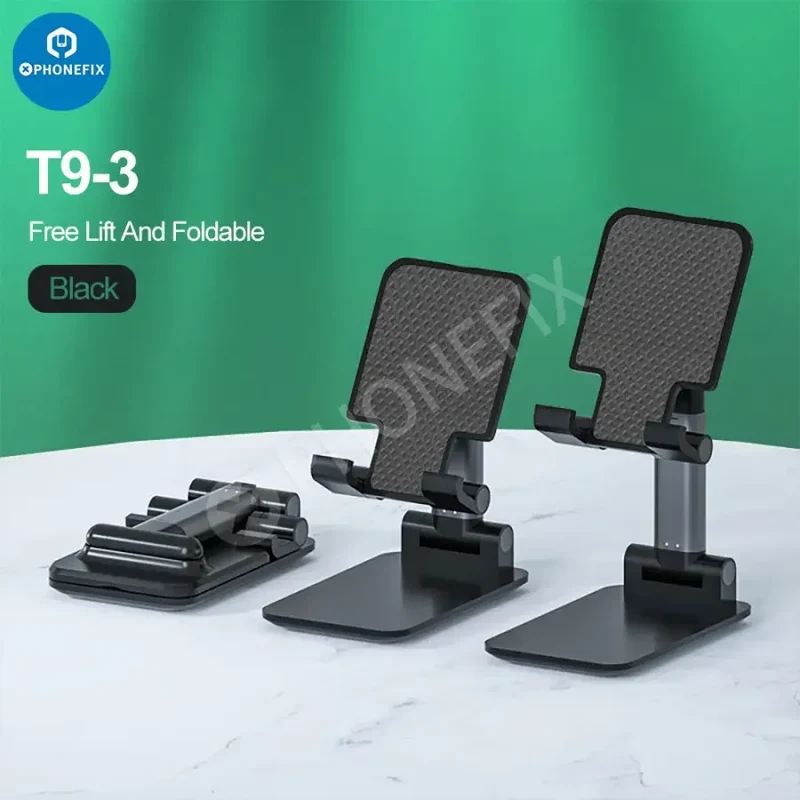 Support de téléphone pliable en alliage d'aluminium pour tablette et bureau