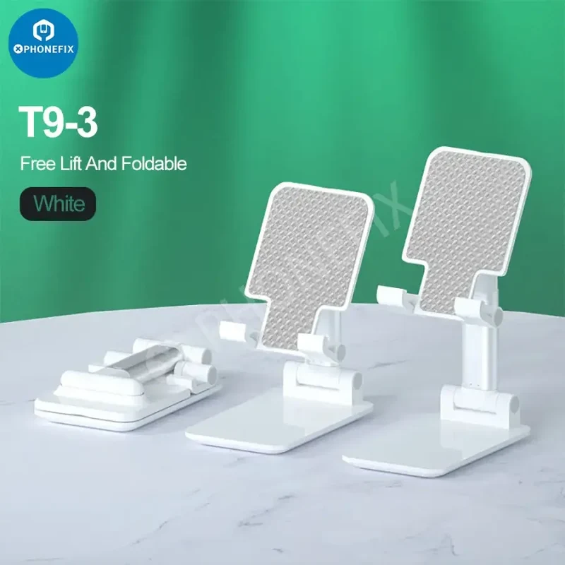 Support de téléphone pliable en alliage d'aluminium pour tablette et bureau