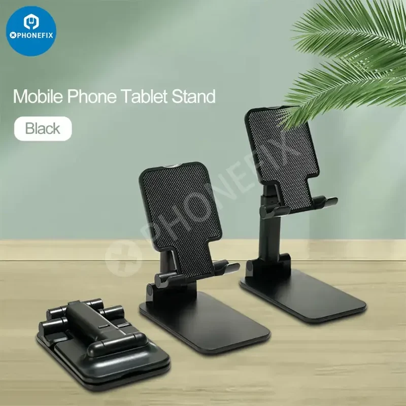Support de téléphone pliable en alliage d'aluminium pour tablette et bureau