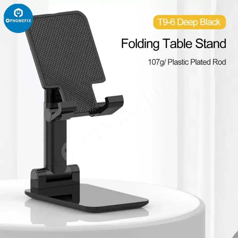 Support de téléphone pliable en alliage d'aluminium pour tablette et bureau
