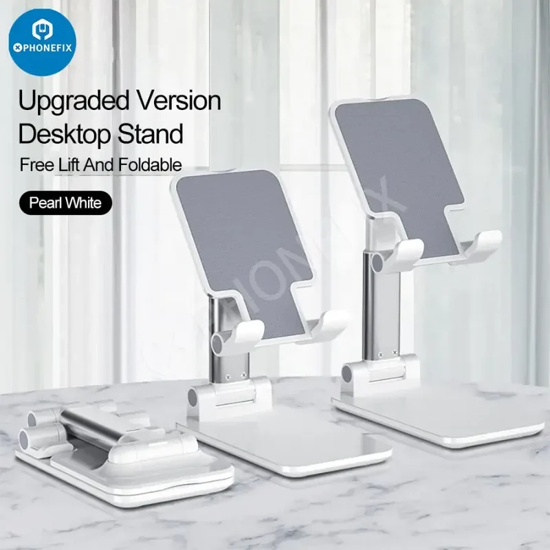 Support de téléphone pliable en alliage d'aluminium pour tablette et bureau