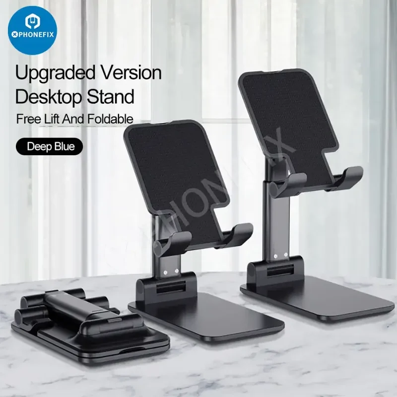 Support de téléphone pliable en alliage d'aluminium pour tablette et bureau