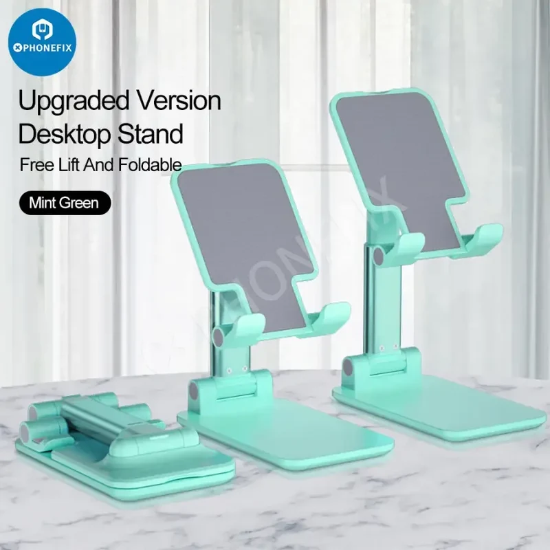 Support de téléphone pliable en alliage d'aluminium pour tablette et bureau