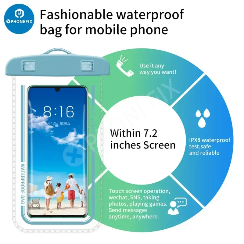 Sac étanche transparent universel pour téléphone portable
