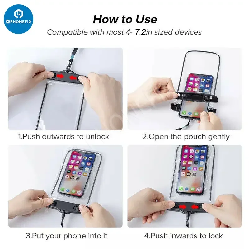 Sac étanche transparent universel pour téléphone portable