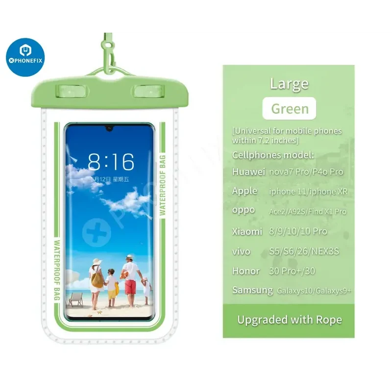 Sac étanche transparent universel pour téléphone portable