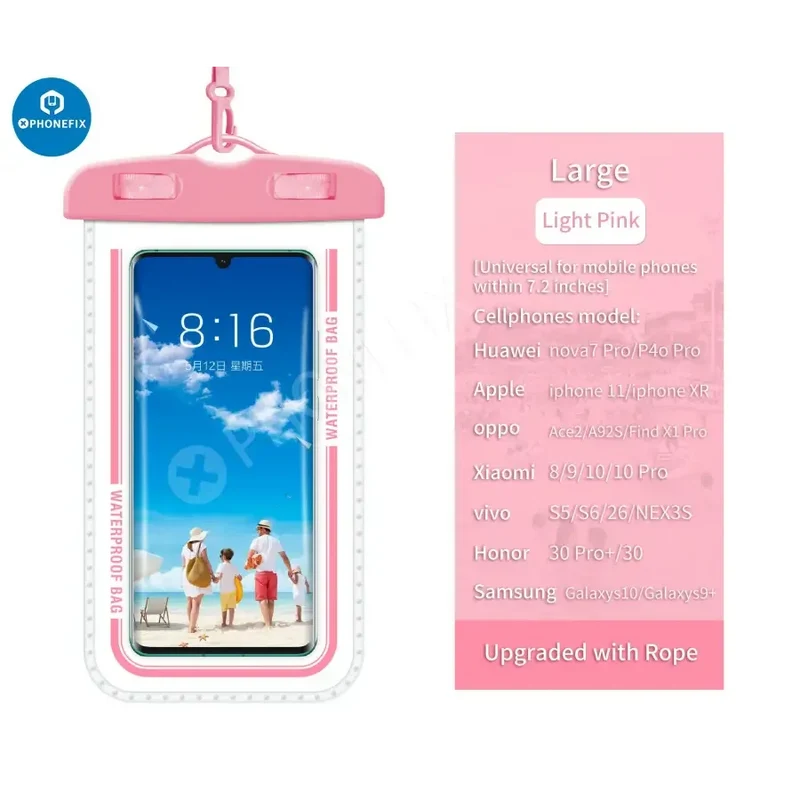 Sac étanche transparent universel pour téléphone portable