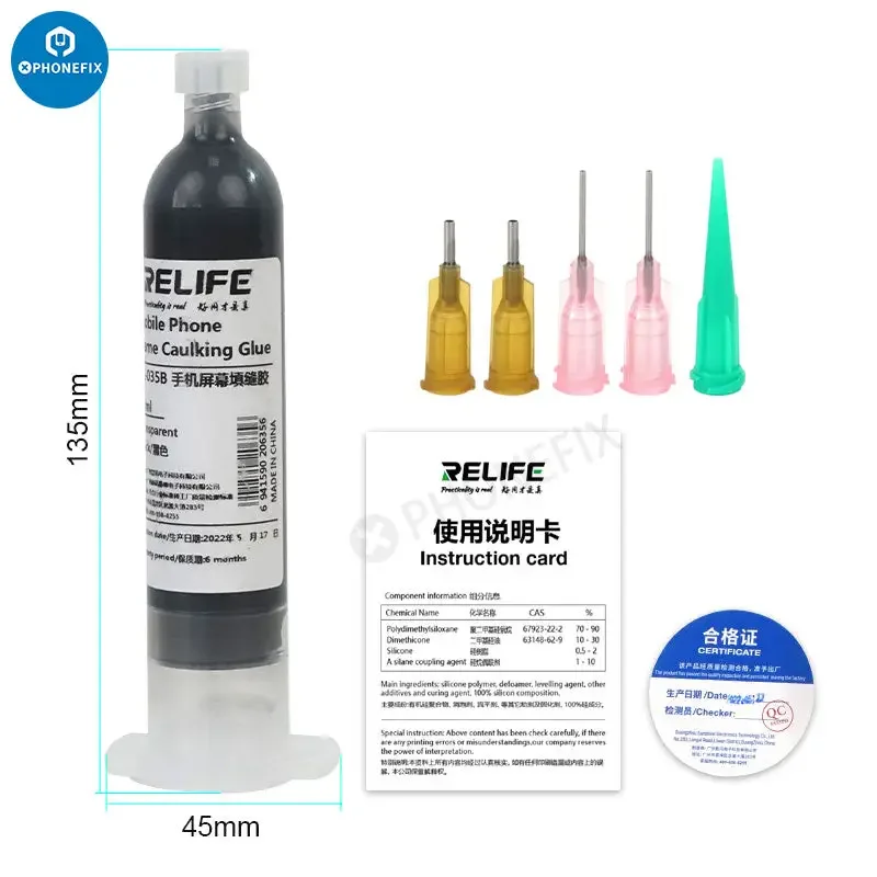 Colle de calfeutrage universelle pour écran de téléphone portable RL-035B 30 ml