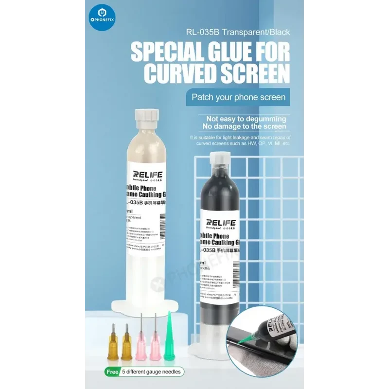 Colle de calfeutrage universelle pour écran de téléphone portable RL-035B 30 ml