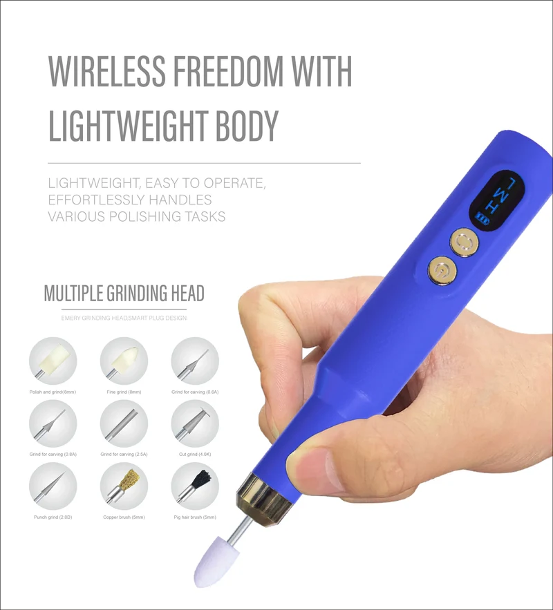 Stylo de meulage de charge sans fil PHONEFIX HW-013, outil de polissage de circuits intégrés