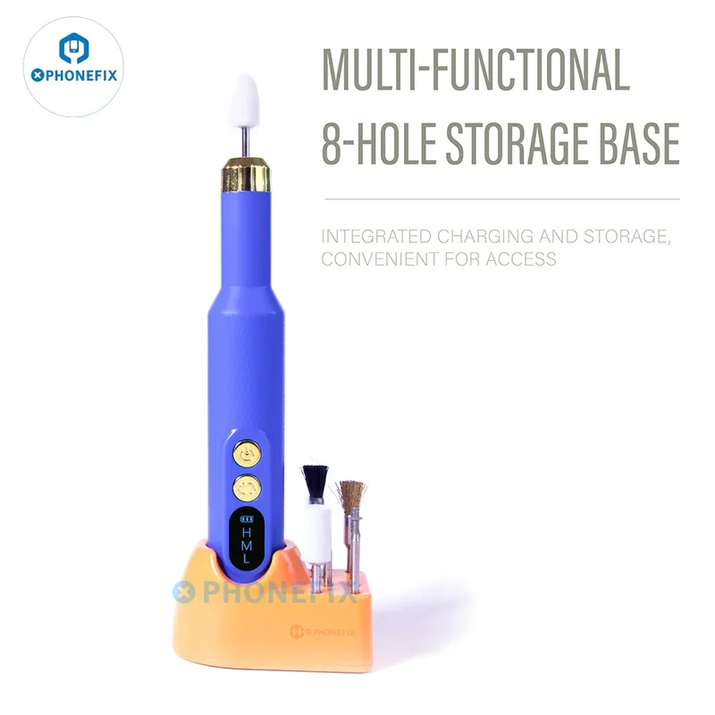 Stylo de meulage de charge sans fil PHONEFIX HW-013, outil de polissage de circuits intégrés