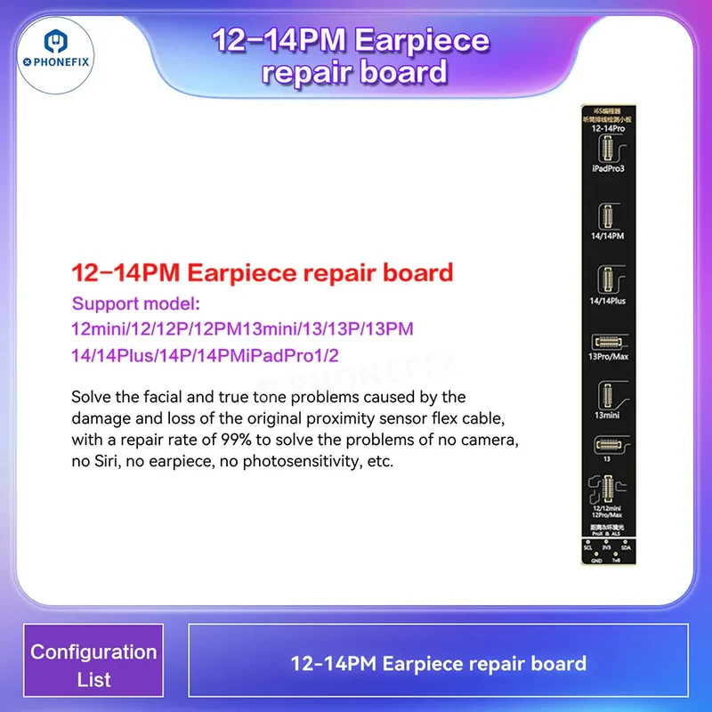Programmeur i2C i6S A8S pour écran iPhone True Tone Face ID Repair