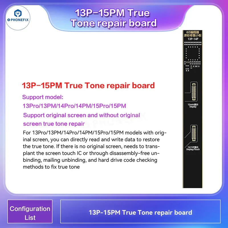 Programmeur i2C i6S A8S pour écran iPhone True Tone Face ID Repair